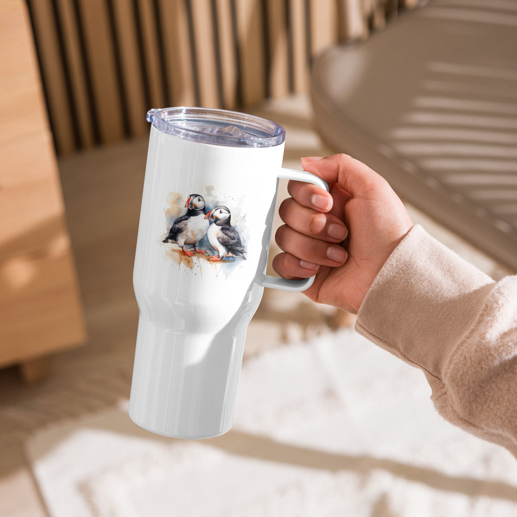 Puffin travel mug with a handle - kate-list