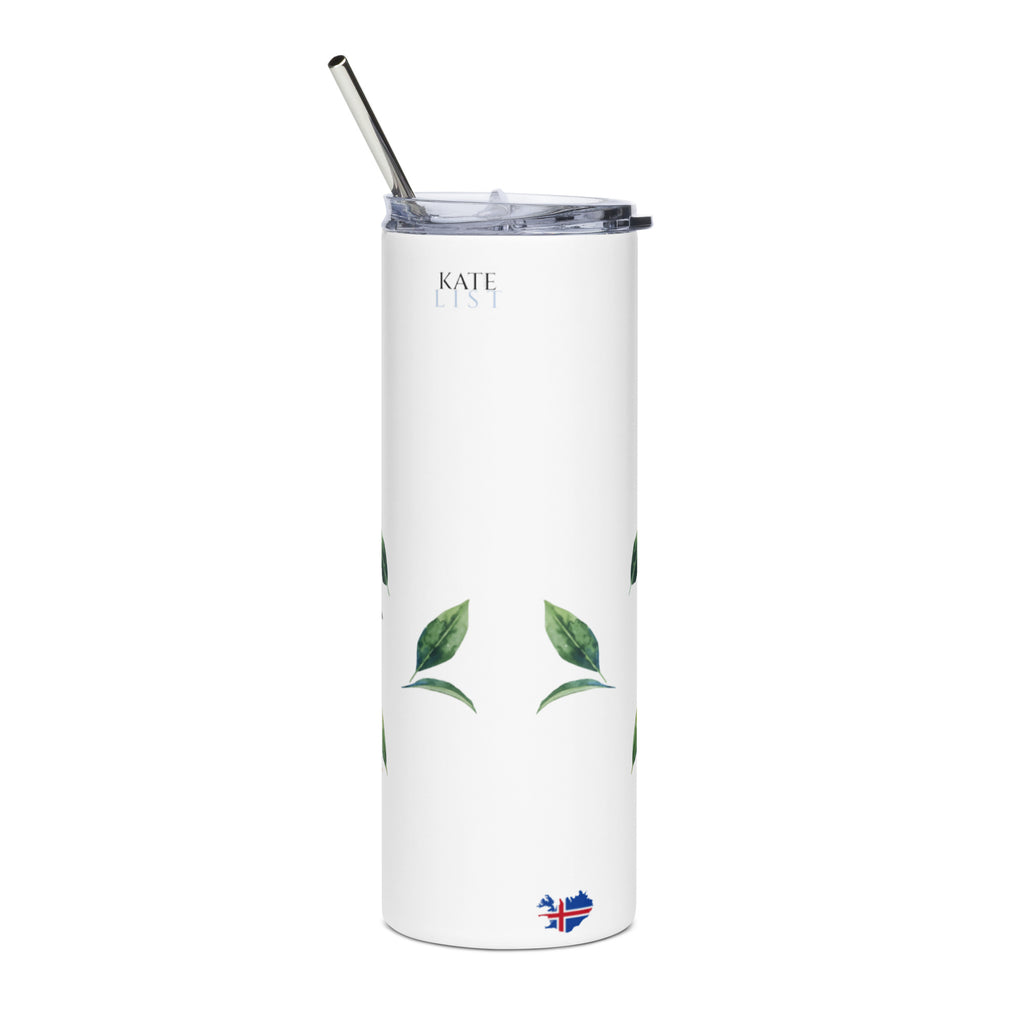 Lóa with leaves Stainless steel tumbler - kate-list